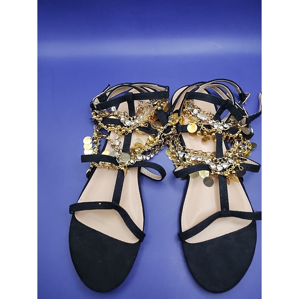Fashion Nova Los Angeles Adapt to Chain Flat Sandals Very Classy